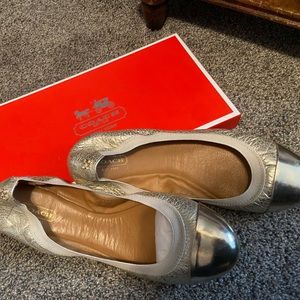 Coach gold flats